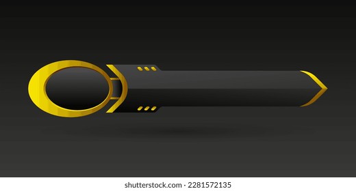 Black and gold abstract lower third banner for breaking news title