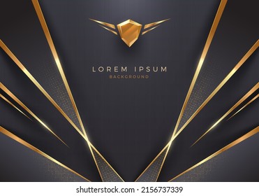 Black and gold abstract luxury background. Vector illustration.