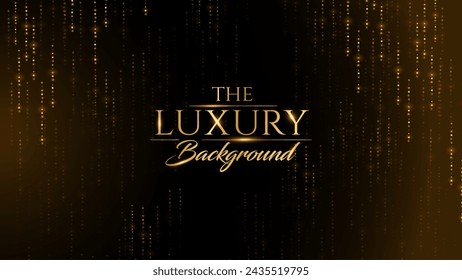 Black and Gold Abstract Luxury Background. Modern Minimal Premium Design Template. Amazing Welcome Invite. Grand Celebration Banner for Birthday and Anniversary. Elegant Decorative Layout Template. 