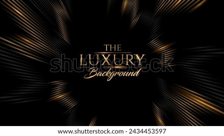 Black and Gold Abstract Luxury Background. Modern Minimal Premium Design Template. Amazing Welcome Invite. Grand Celebration Banner for Birthday and Anniversary. Elegant Decorative Layout Template. 