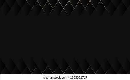 Black and gold abstract perspective geometric texture  background