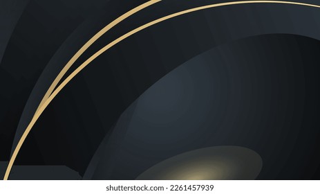 Fondo de onda abstracta de oro negro