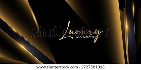 Black and Gold Award Background. Creative Concept Template. Classy Premium Wedding Card. Grand Luxury Decorative Banner for Wedding and Birthday. Premium Congratulations Card. Event Invitation.
