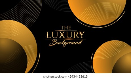 Black and Gold Award Background. Modern Luxury and Premium Design Template. Beautiful Wedding Template. Celebrating Graphics for  Birthday and Event occasion. Royal Looking Creative Design Pattern.