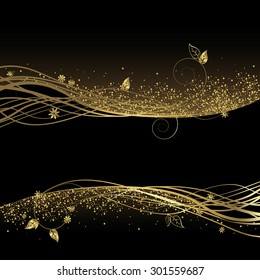 Black and Gold Background