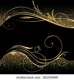 Black and Gold Background