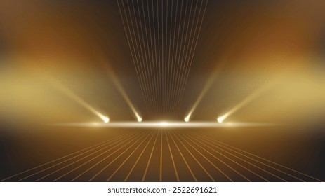 Schwarz und Gold Hintergrund abstrakte geometrische Formen luxuriösen Design Tapete.Realistische Schicht elegante futuristische glänzende Licht.Cover Layout Vorlage.