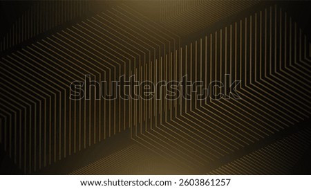 Black and Gold background abstract geometric shapes luxury design wallpaper.Realistic layer elegant futuristic glossy light.Cover layout template.
