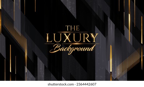 Black and Gold Background. Champion Winner Graphics.  Marketing promotional Layout.  Grand Ceremony Background.  Festival Celebration Template Design. 