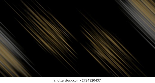 Schwarz-goldener Hintergrund mit dunklerer Oberfläche hat eine weiche Abstufung mit heller Technologie diagonal grau und weißen Linien schön. 