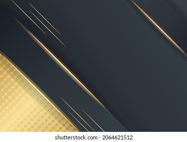 Black gold background. Elegant Abstract Geometric Shiny Luxury Black Gold Background. Good for Wallpaper, Banner, Cover or Presentation Template