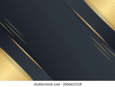 Black gold background. Elegant Abstract Geometric Shiny Luxury Black Gold Background. Good for Wallpaper, Banner, Cover or Presentation Template