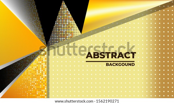 Black Gold Background Halftone Pattern 3d Stock Vector (Royalty Free ...