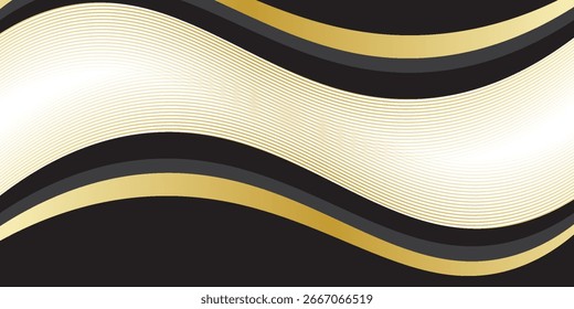 Schwarz-gold Hintergrund Vektor Tapete für Hintergrund, Banner. Vektor