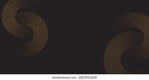 Black gold background vector wallapaper for backdrop, banner. Elegant