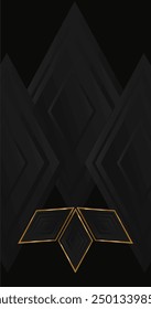 Vertical de Fondo de pantalla de fondo de oro negro 