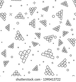 Black Gold bars icon isolated seamless pattern on white background. Banking business concept. Vector Illustration