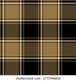 Black, Gold and beige colors modern tartan plaid Scottish seamless pattern.Texture from plaid, tablecloths, clothes, shirts, dresses, paper, bedding, blankets and other textile products.