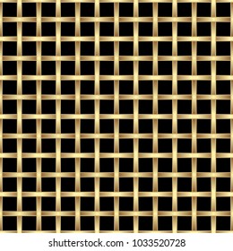 black and gold braided background, seamless pattern