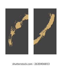 	
Textura de trazo de pincel negro y dorado con patrón de trazo de pincel en estilo vintage. Diseño Abstractas del Anuncio del paisaje del arte con el Vector de la textura de la acuarela.