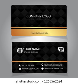 black gold business card 