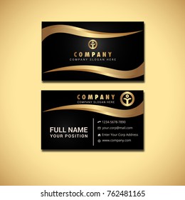 Black And Gold Business Card Vector