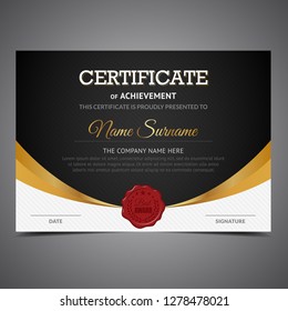 Black And Gold Certificate