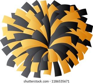 Black And Gold Cheerleader Pom-pom