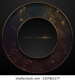 black and gold circle background