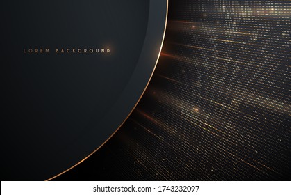 Black and gold circle luxury background