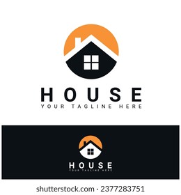 Black and gold color Corporate logo design for real estate with geometric shapes