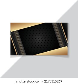 Black and gold color luxury abstract background with glorious lighting 
