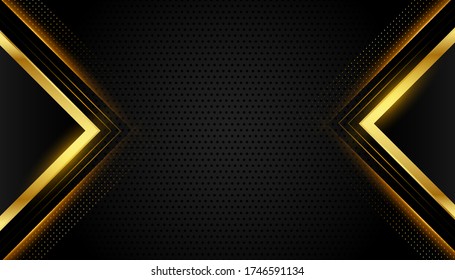 Black & gold colour background design. cover design, Brochure design, Leaflet design,  modern layout  vector template