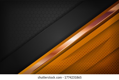 Combinaciones en negro y oro de diseño de fondo de lujo.