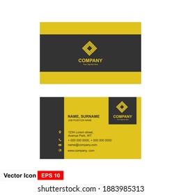 Black and gold corporate business card design