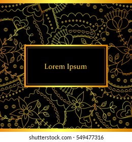 Black and gold decorative background