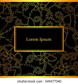 Black and gold decorative background