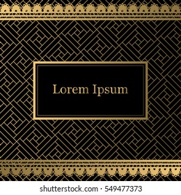 Black and gold decorative background
