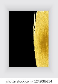 Black and Gold Design Templates  for Brochures and Banners. Golden Abstract Background Vector Illustration EPS10