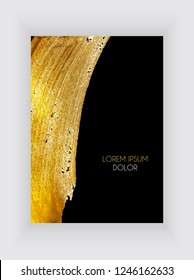 Black and Gold Design Templates  for Brochures and Banners. Golden Abstract Background Vector Illustration EPS10