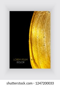 Black and Gold Design Templates  for Brochures and Banners. Golden Abstract Background Vector Illustration EPS10
