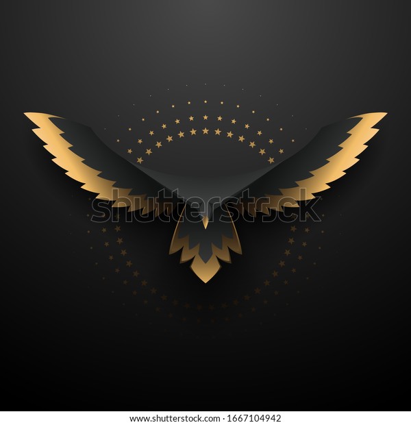Black and gold eagle
illustration