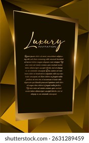 Black and Gold Elegant Engagement Invitation, Sophisticated Texture with Royal Backdrop Design. Premium Certificate Template with Classic Border and Sophisticated Background