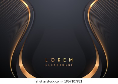 Black and gold elegant lines background