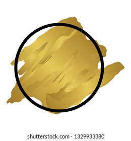 black and gold frame with gold background, vector