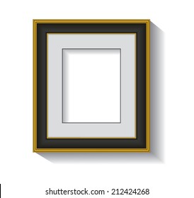 black  and gold  frame vintage