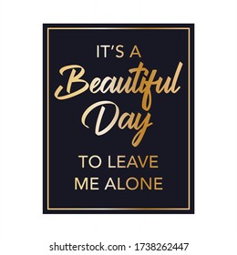 Black and gold funny quotes using typography