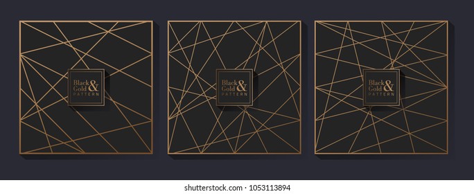 Black and gold geometric pattern