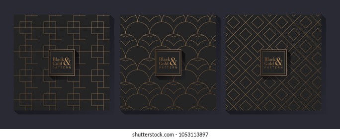 Black and gold geometric pattern