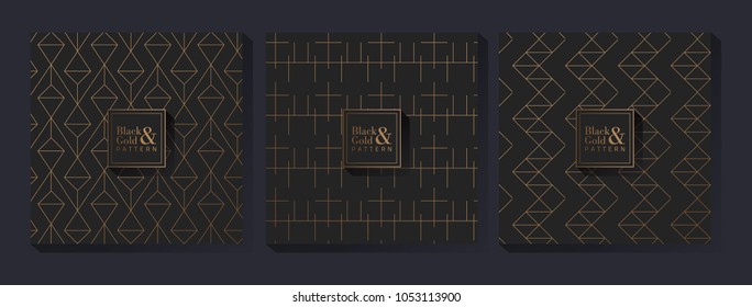 Black And Gold Geometric Pattern